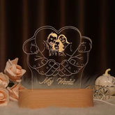 Personalized Heart Shape 3d Illusion Led Lamp| Family Photo Night Lamp | Customized With Photo And Name | Name Lamp | - BBD GIFTS